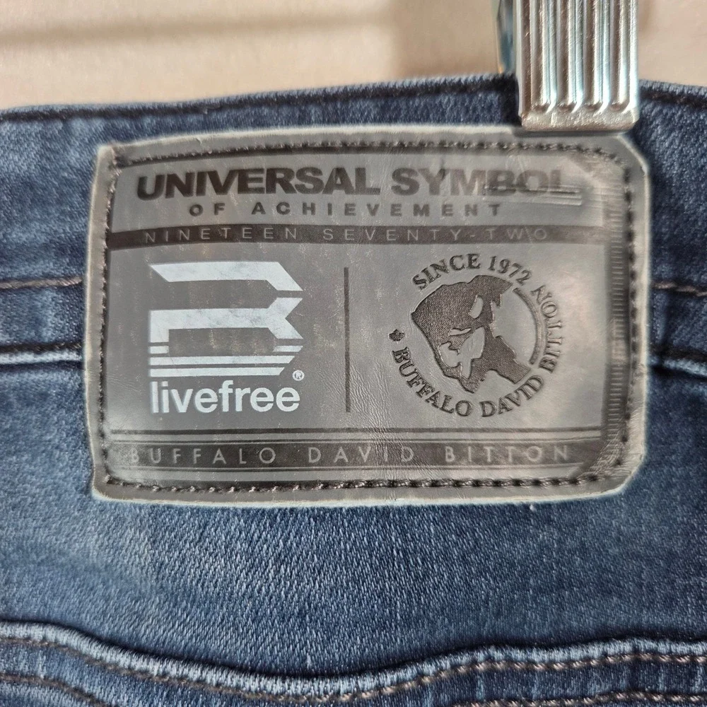 Buffalo David Bitton‎ Livefree Mens Blue Slim Straight Leg Denim Jeans 38x31